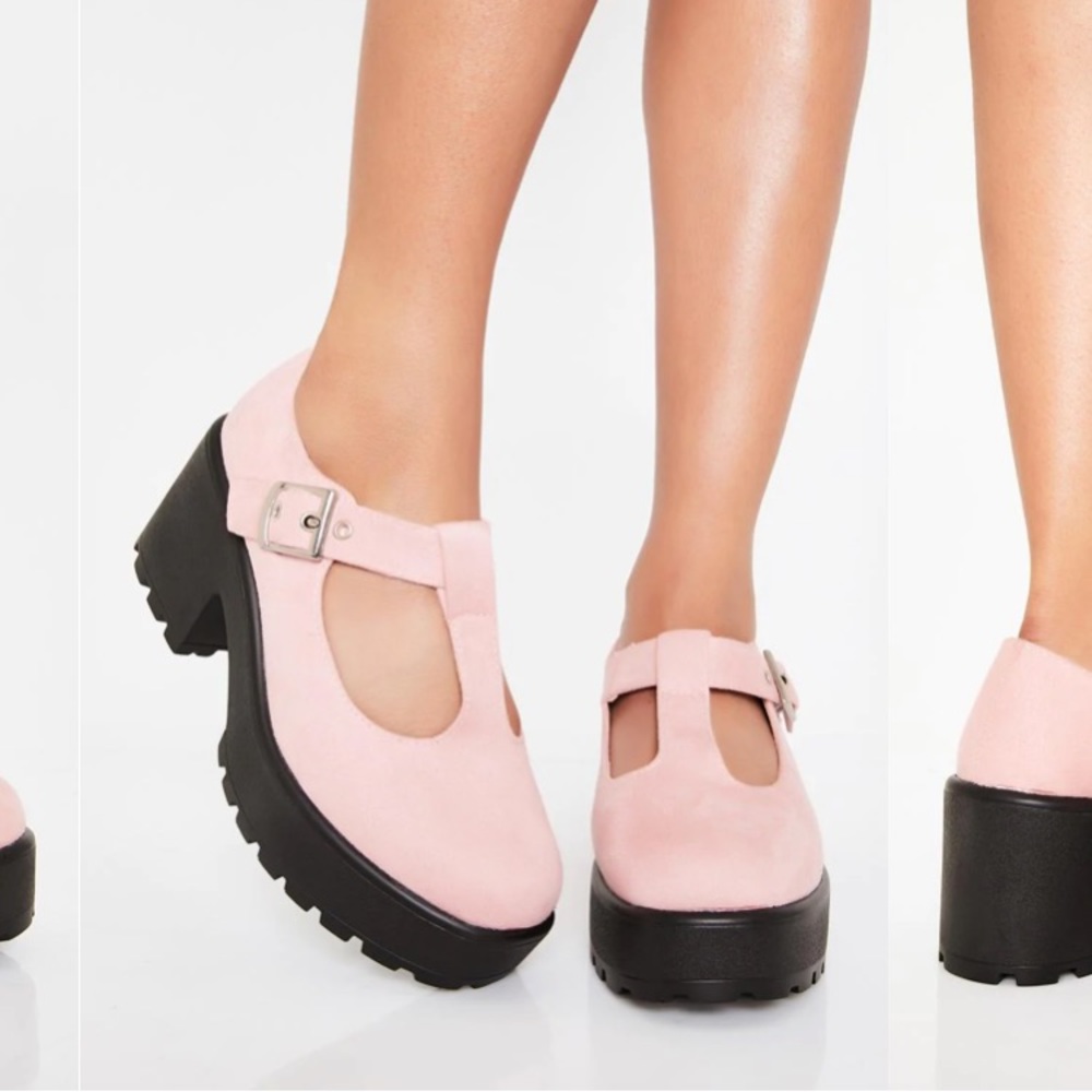 DOLLS KILL Koi Footwear Sai Mary Janes platforms Pink SZ 10